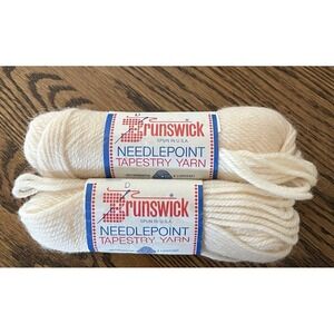 2 Skeins Brunswick Needlepoint Tapestry Yarn Wool Color 1701 Crochet Thread VTG